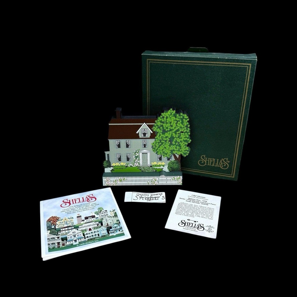 Old Manse Concord Mass. W. Emerson Home Shelia's Collectibles Shelf Sitter W/Box